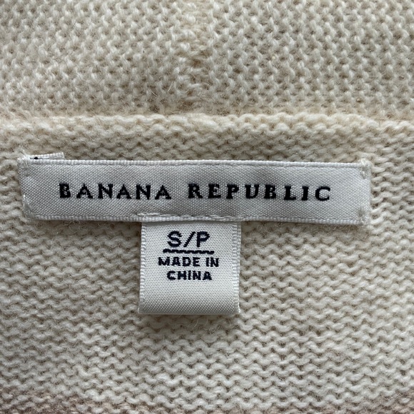 Banana Republic Cream and Tan Knit Cashmere blend Vest S - Picture 2 of 5